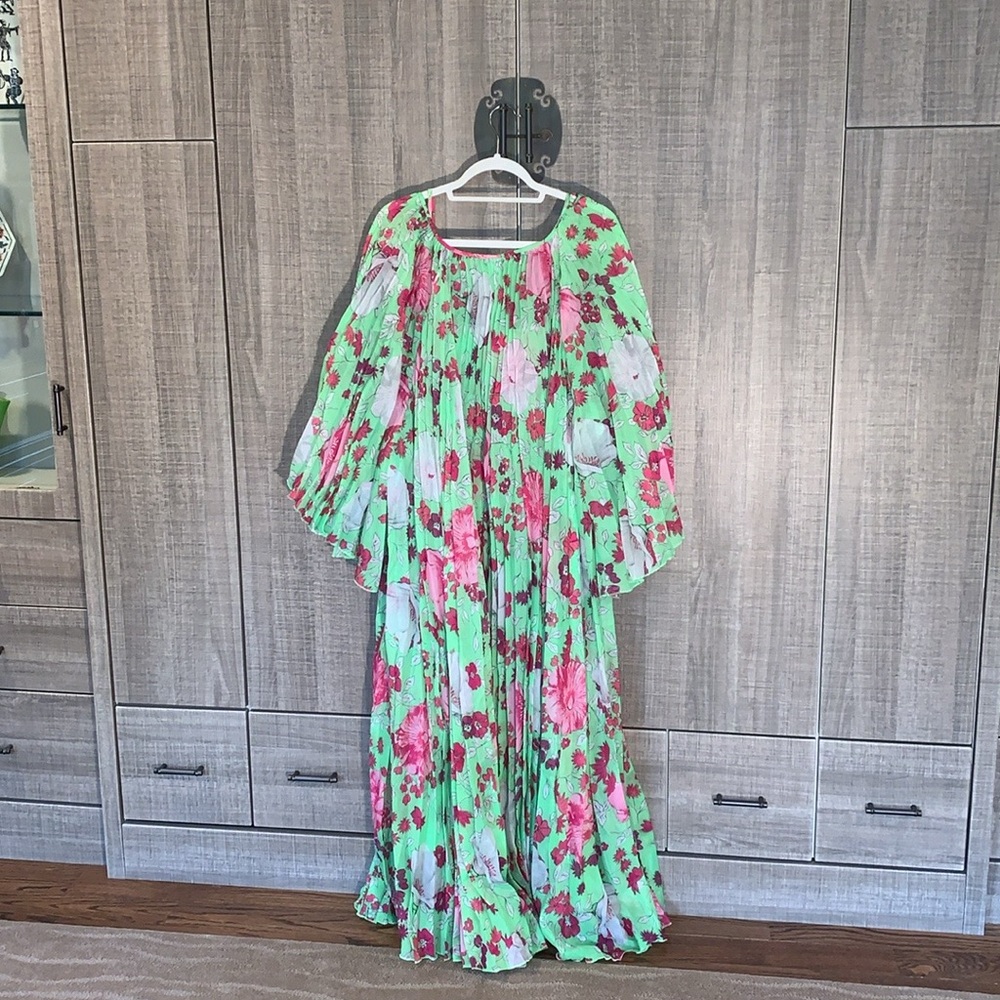 Christopher John Rogers Pleated Midi Dress - Picture 16 of 16